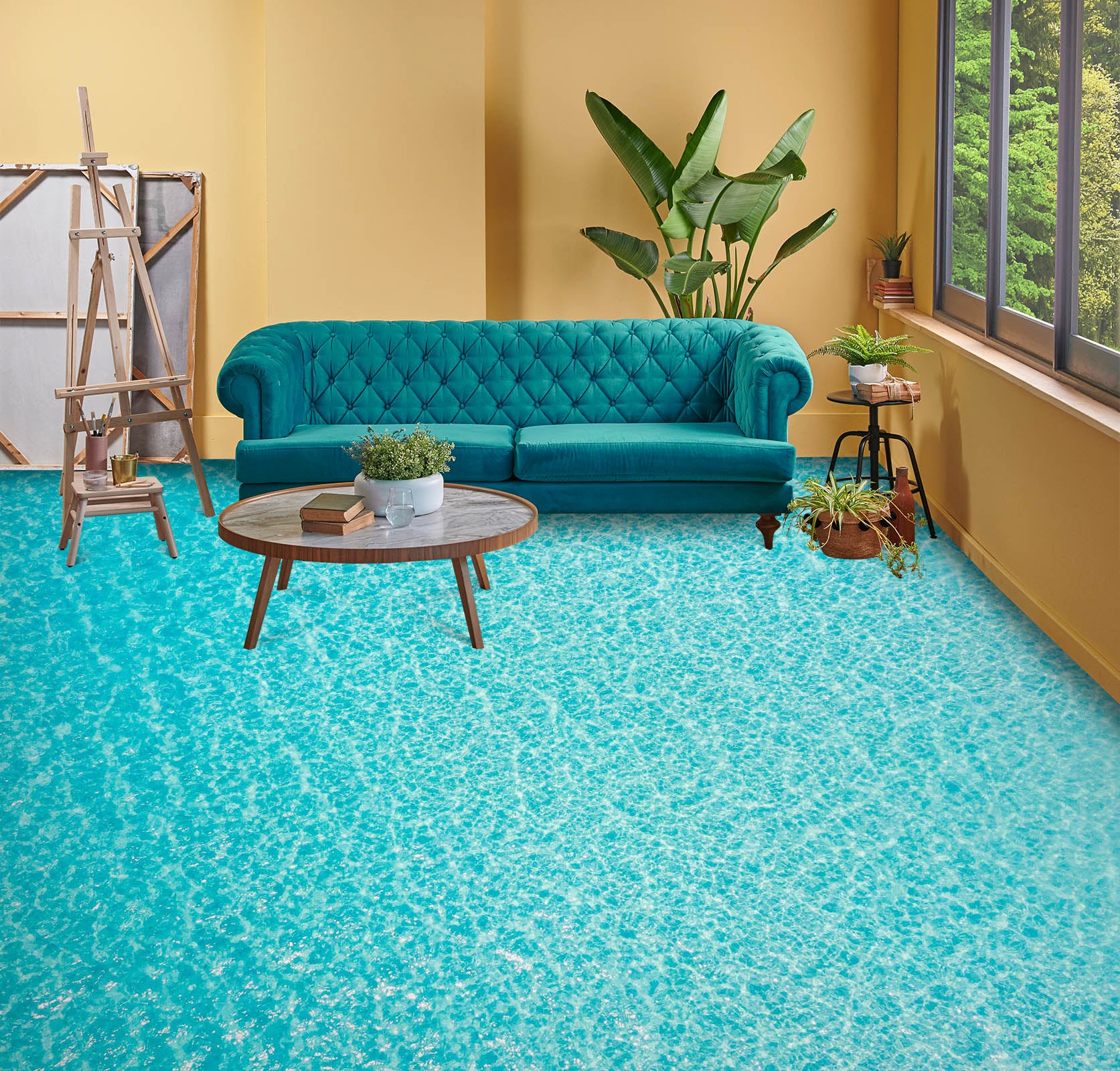 3D Still Sea Dream 764 Floor Mural Wallpaper Murals Rug & Mat Print Epoxy waterproof bath floor