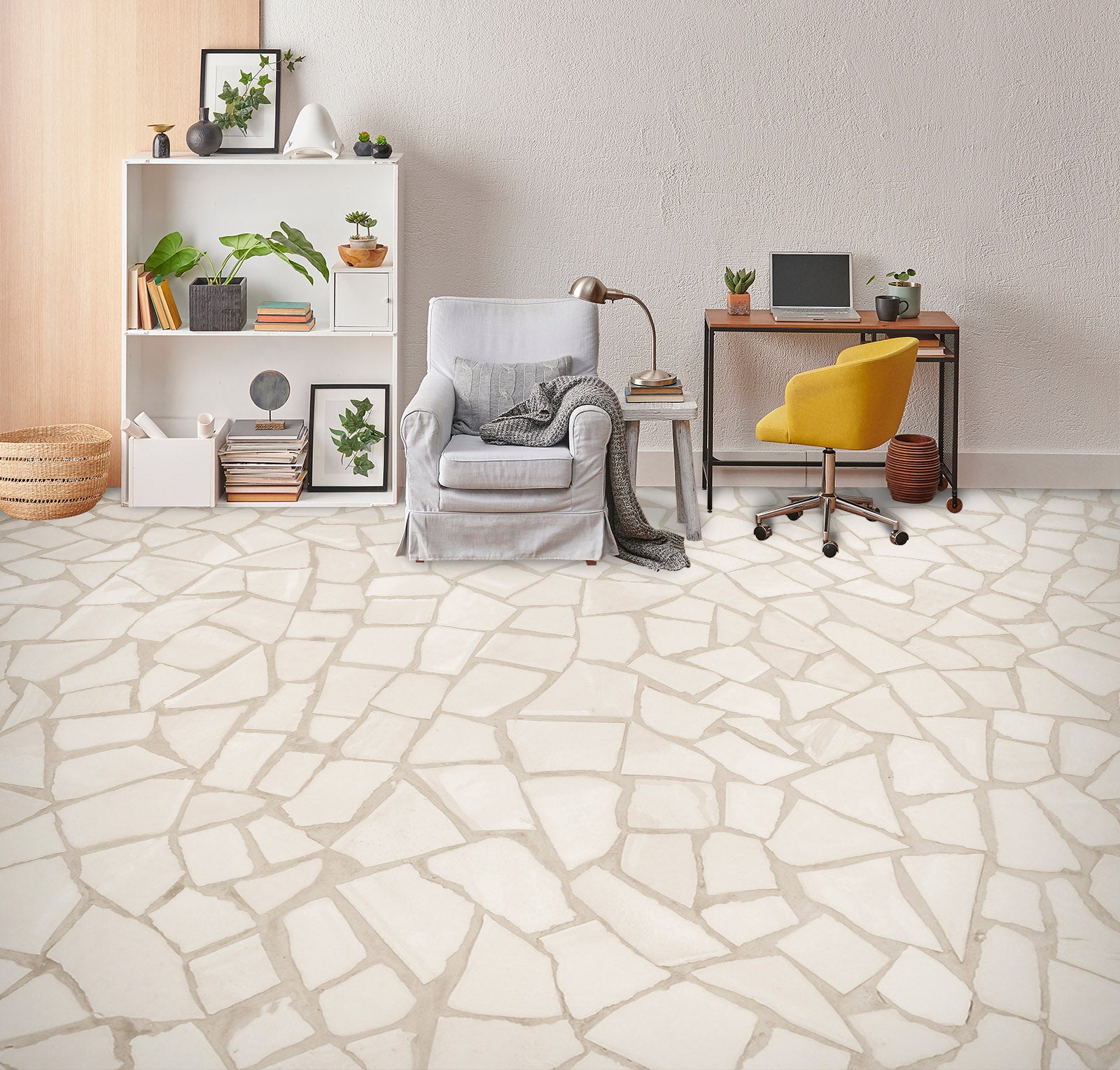 3D Elegant White Stitching 733 Floor Mural Wallpaper Murals Rug & Mat Print Epoxy waterproof bath floor