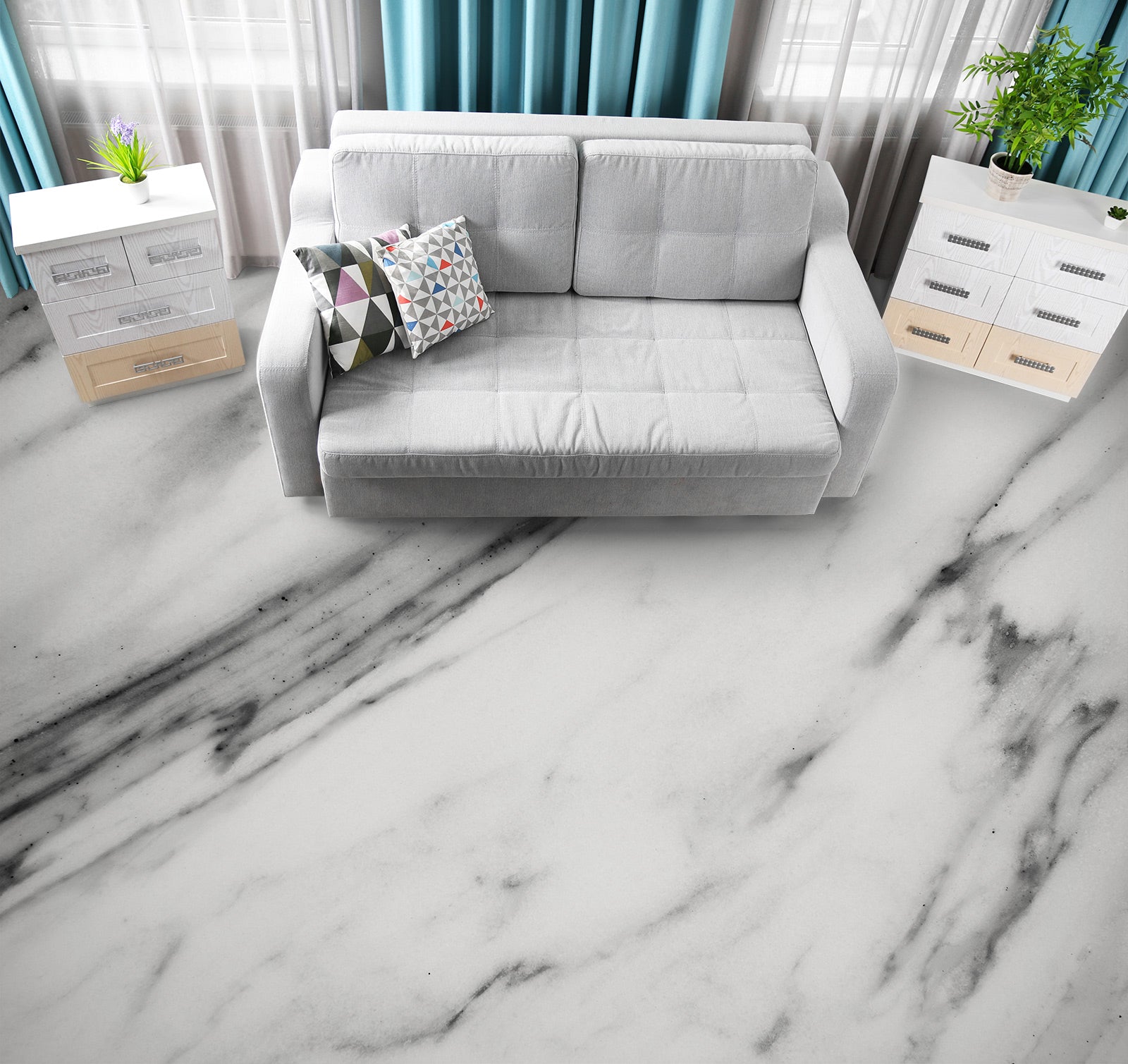 3D Matte Texture 1182 Floor Mural