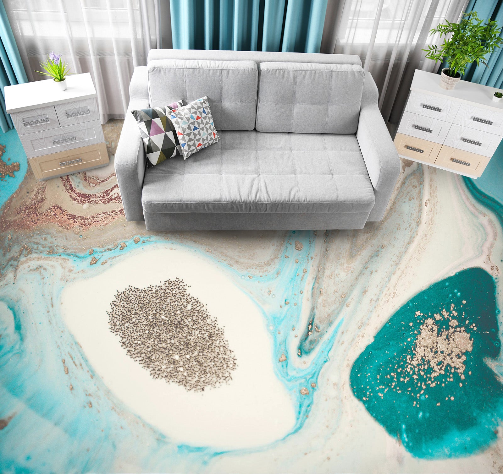 3D Noble Art Design 113 Floor Mural Wallpaper Murals Rug & Mat Print Epoxy waterproof bath floor