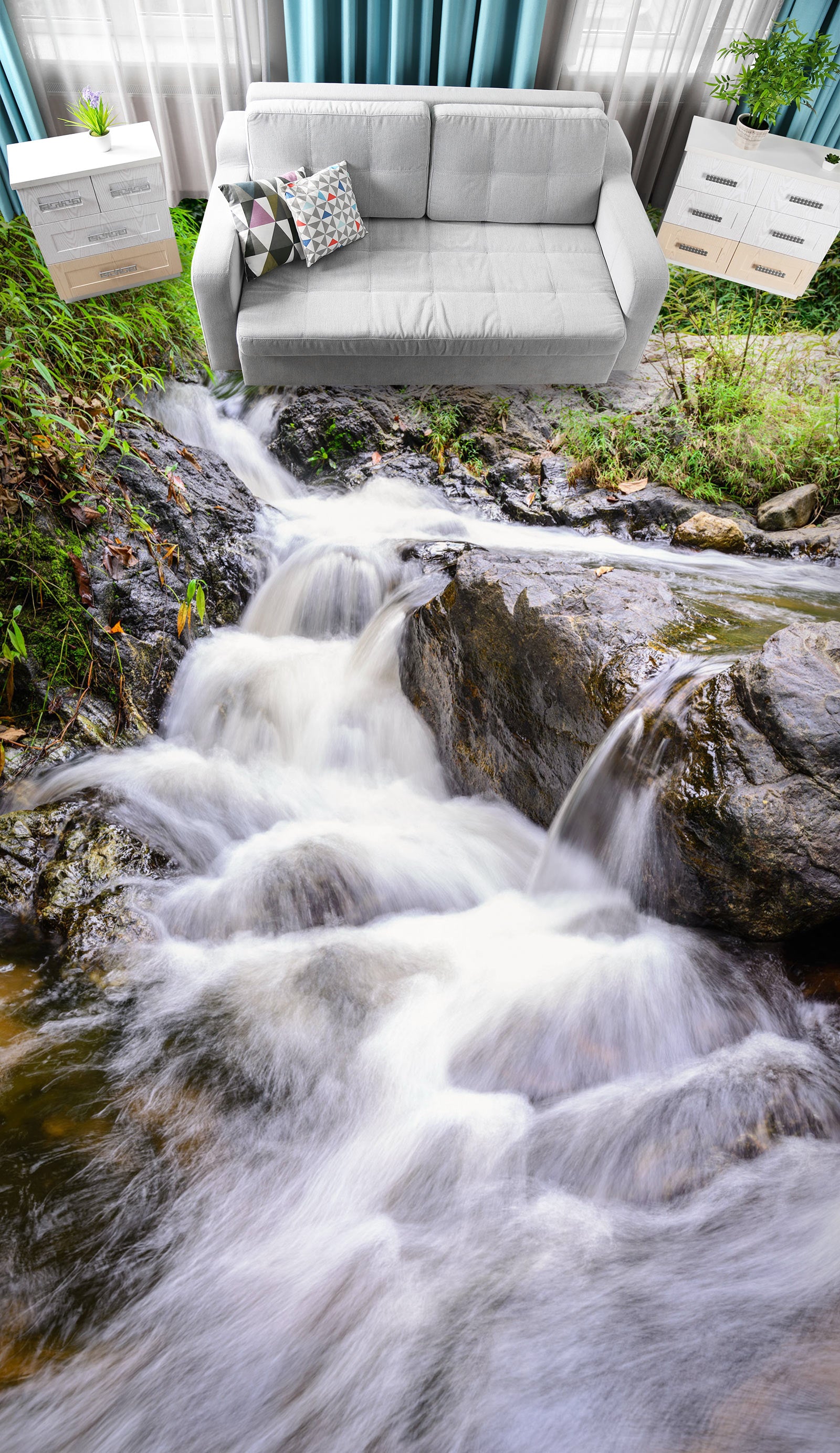 3D Strong And Intense Water 1098 Floor Mural Wallpaper Murals Self-Adhesive Removable Print Epoxy