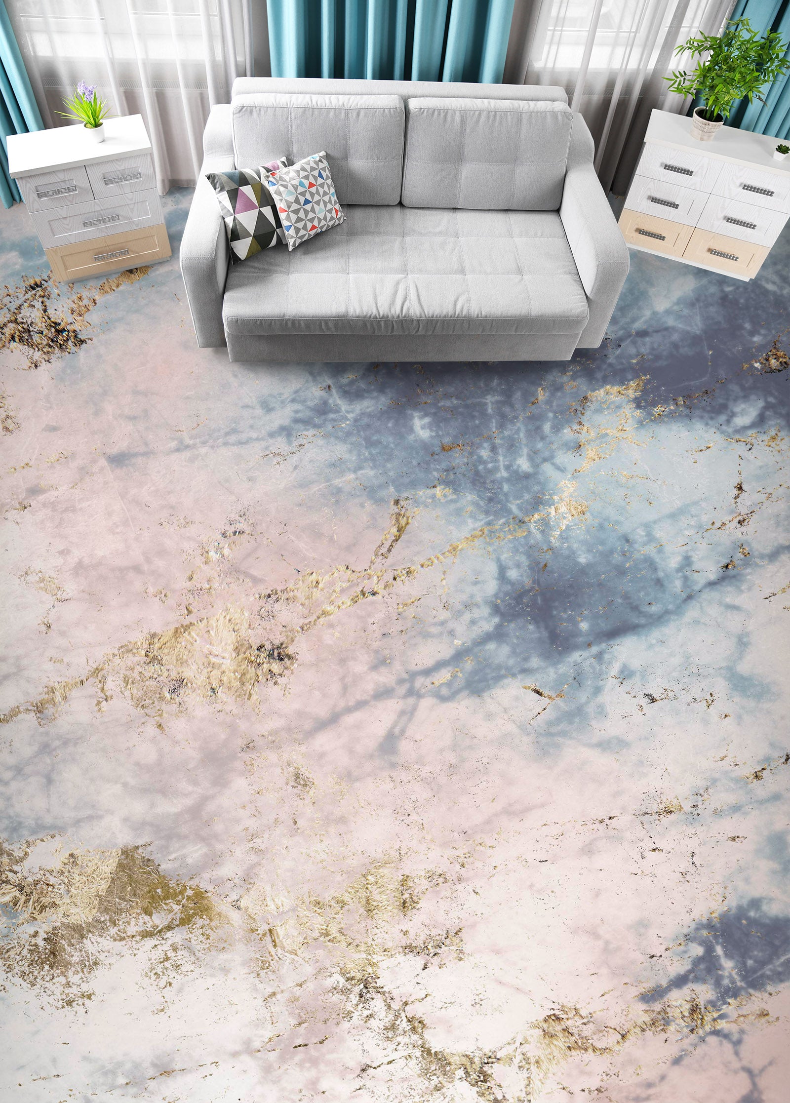 3D Noble Elegance 1002 Floor Mural Wallpaper Murals Self-Adhesive Removable Print Epoxy