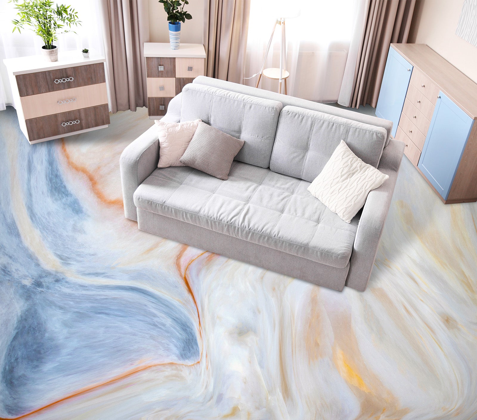 3D Elegant Context Dream 737 Floor Mural Wallpaper Murals Rug & Mat Print Epoxy waterproof bath floor