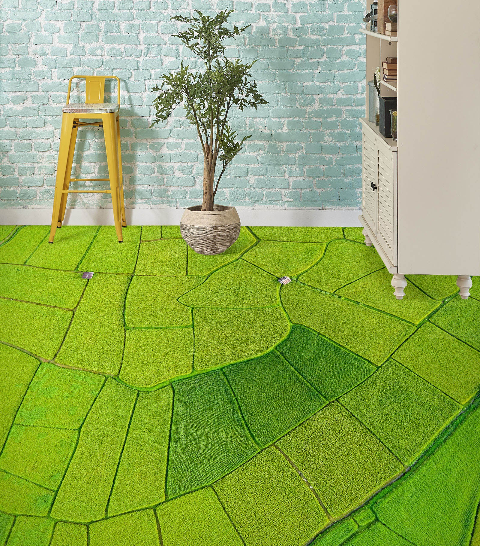 3D Green Field 268 Floor Mural Wallpaper Murals Rug & Mat Print Epoxy waterproof bath floor