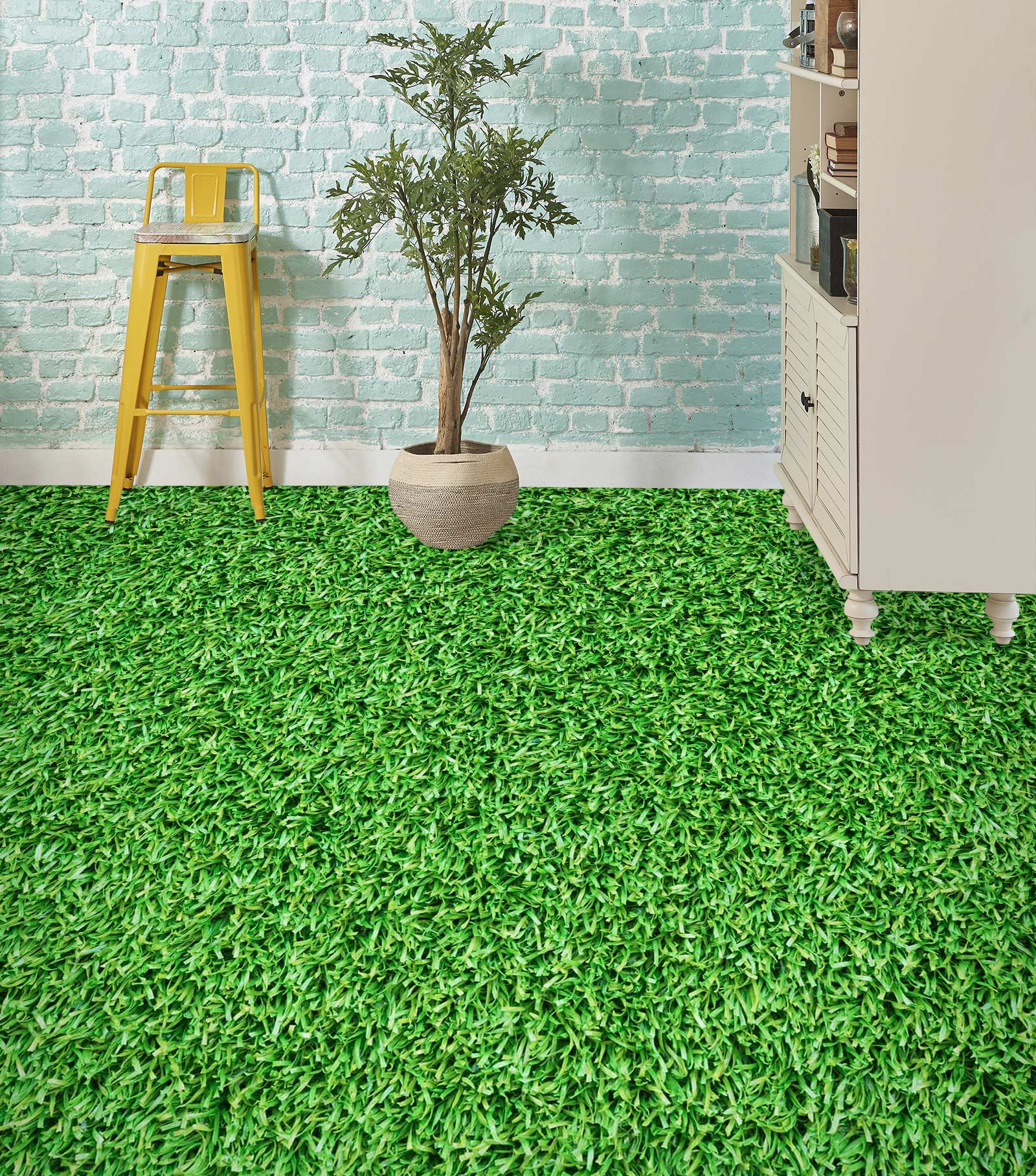 3D Fresh Green Grass 1313 Floor Mural Wallpaper Murals Self-Adhesive Removable Print Epoxy