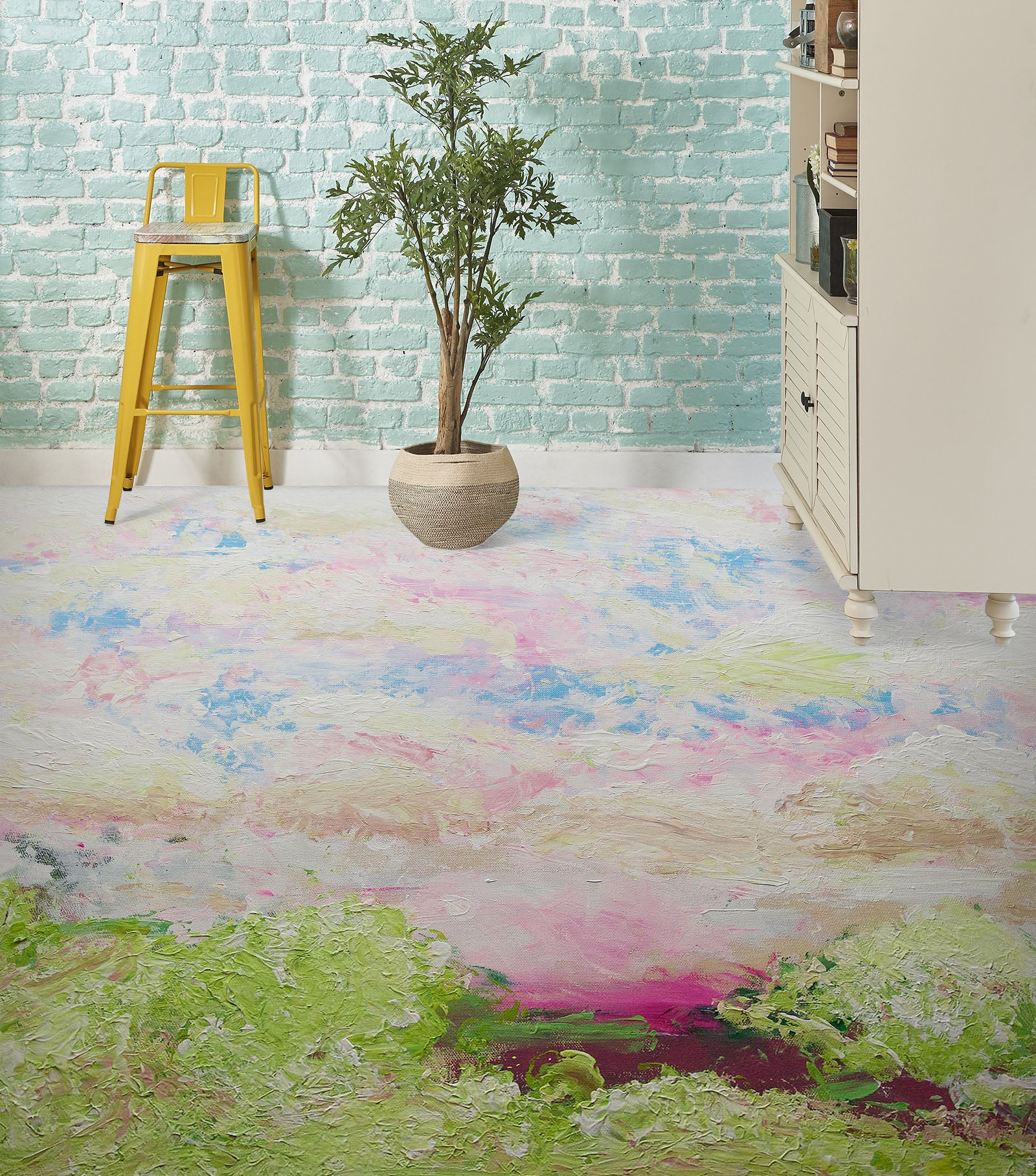 3D Colorful Cloud Paint Pattern 9503 Allan P. Friedlander Floor Mural Wallpaper Murals Self-Adhesive Removable Print Epoxy