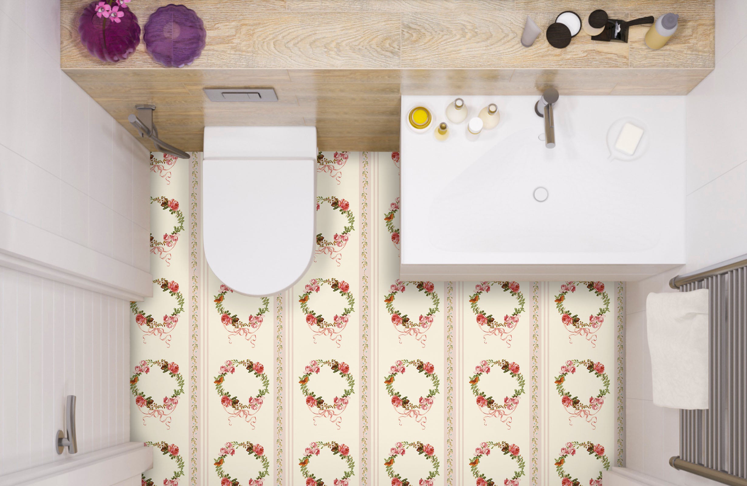 3D Wreath Pattern 10012 Uta Naumann Floor Mural Wallpaper Murals Self-Adhesive Removable Print Epoxy