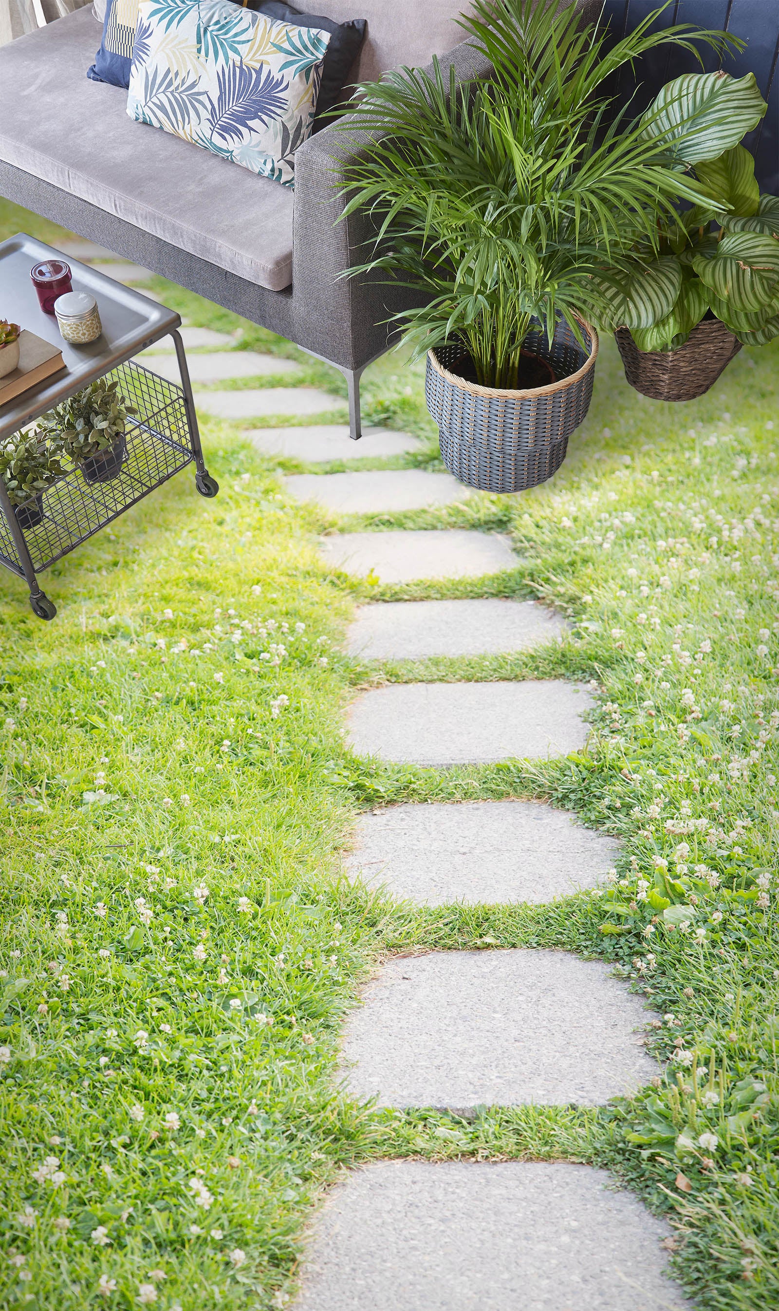 3D Warm Grass Road 194 Floor Mural