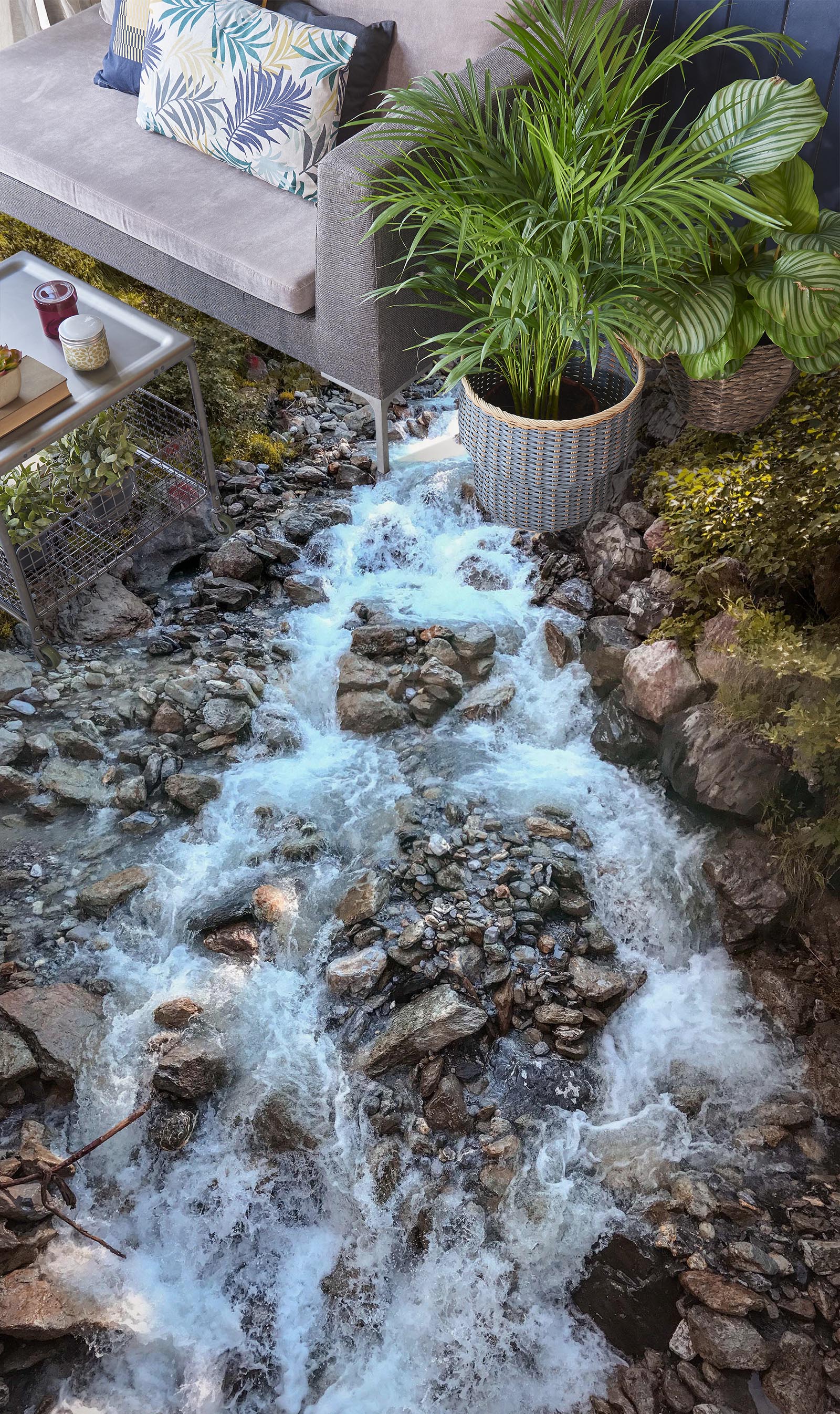 3D Cool Running Water 796 Floor Mural Wallpaper Murals Rug & Mat Print Epoxy waterproof bath floor