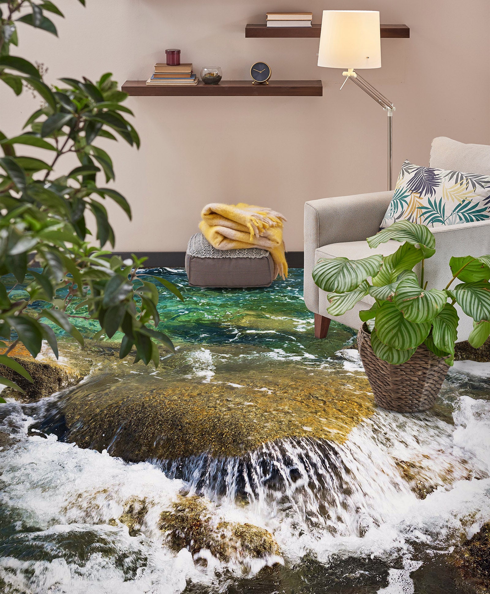 3D Clear Natural Lake 732 Floor Mural Wallpaper Murals Rug & Mat Print Epoxy waterproof bath floor