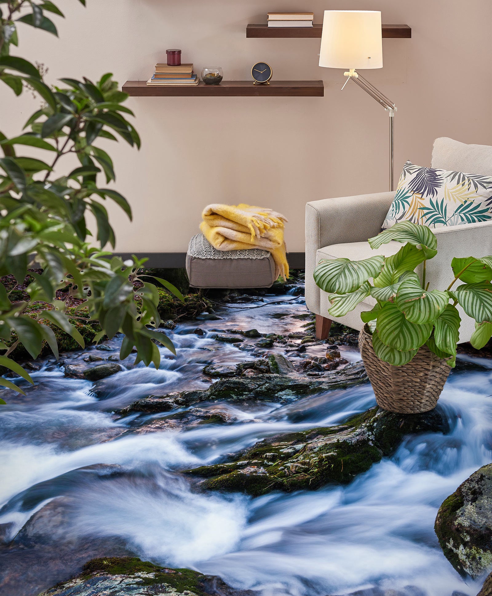 3D Fine Flowing Water 1081 Floor Mural Wallpaper Murals Self-Adhesive Removable Print Epoxy