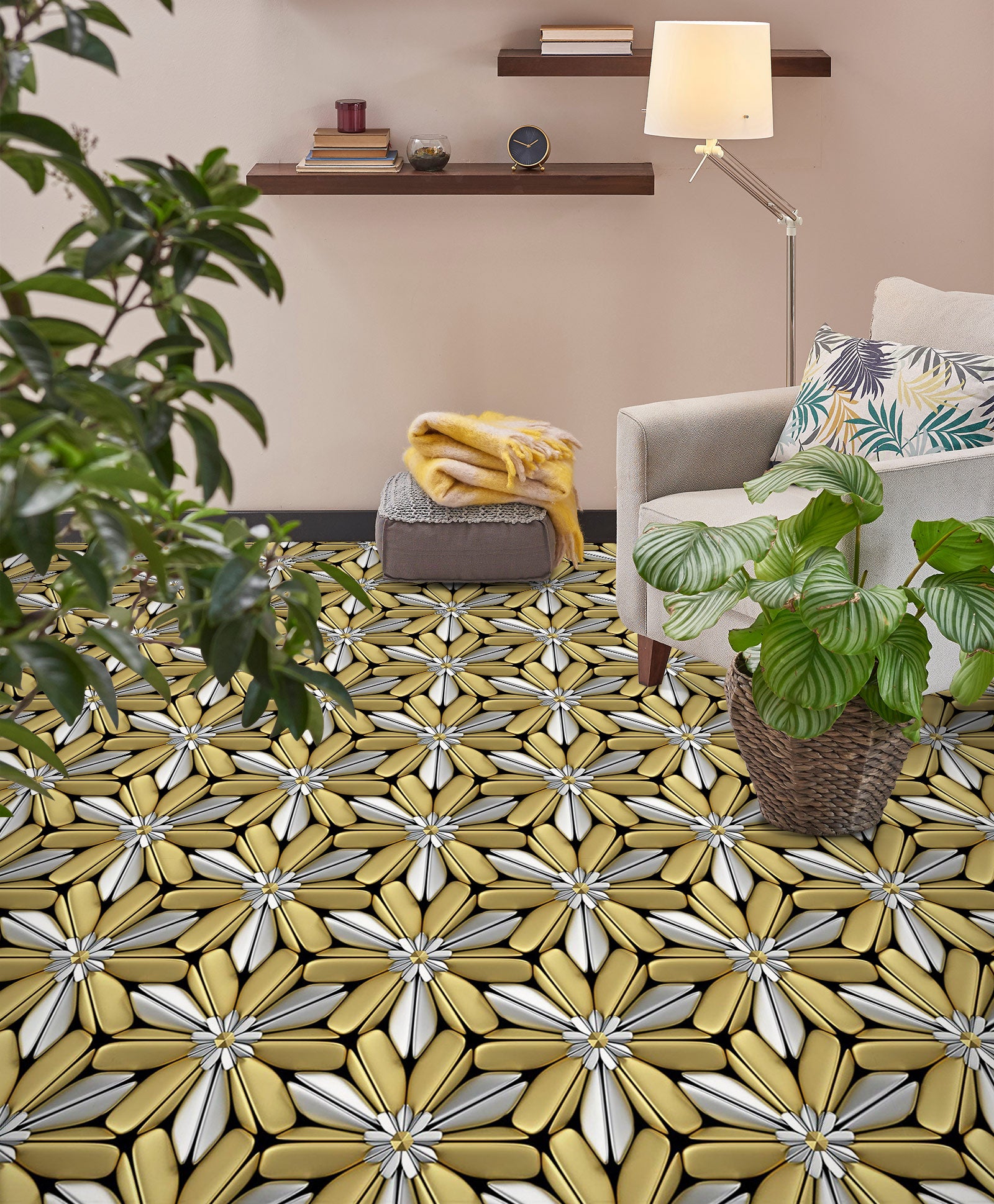 3D Everlasting Flower Pattern 145 Floor Mural Wallpaper Murals Rug & Mat Print Epoxy waterproof bath floor