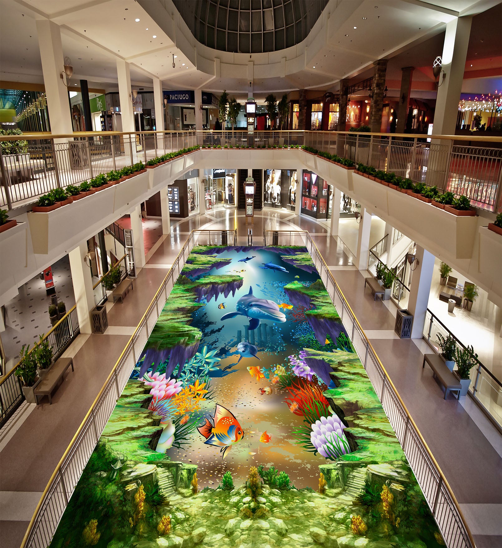 3D Free Ocean World 281 Floor Mural Wallpaper Murals Rug & Mat Print Epoxy waterproof bath floor