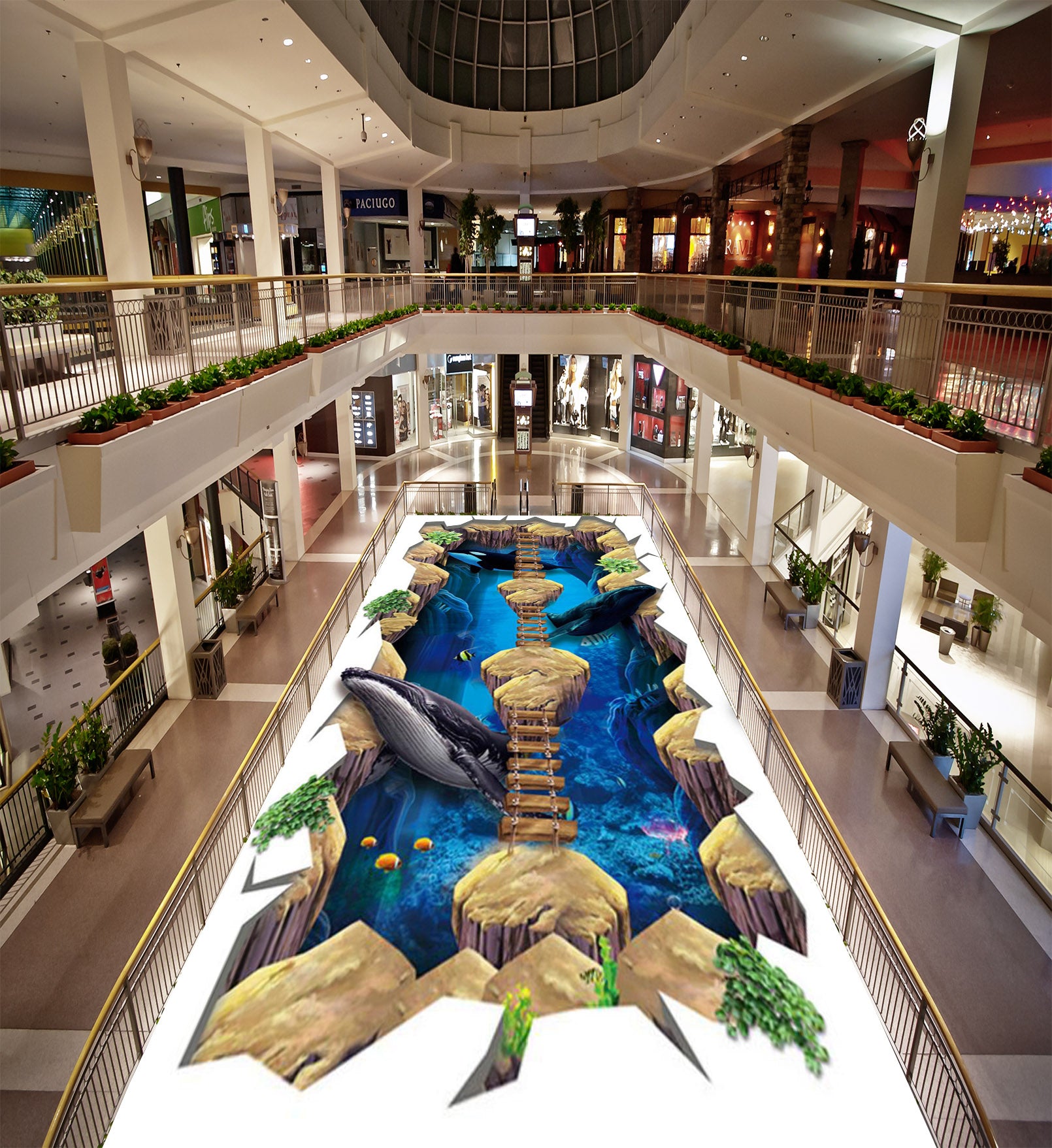 3D Marine Fish 179 Floor Mural Self-Adhesive Sticker Bathroom Non-slip Waterproof Flooring Murals