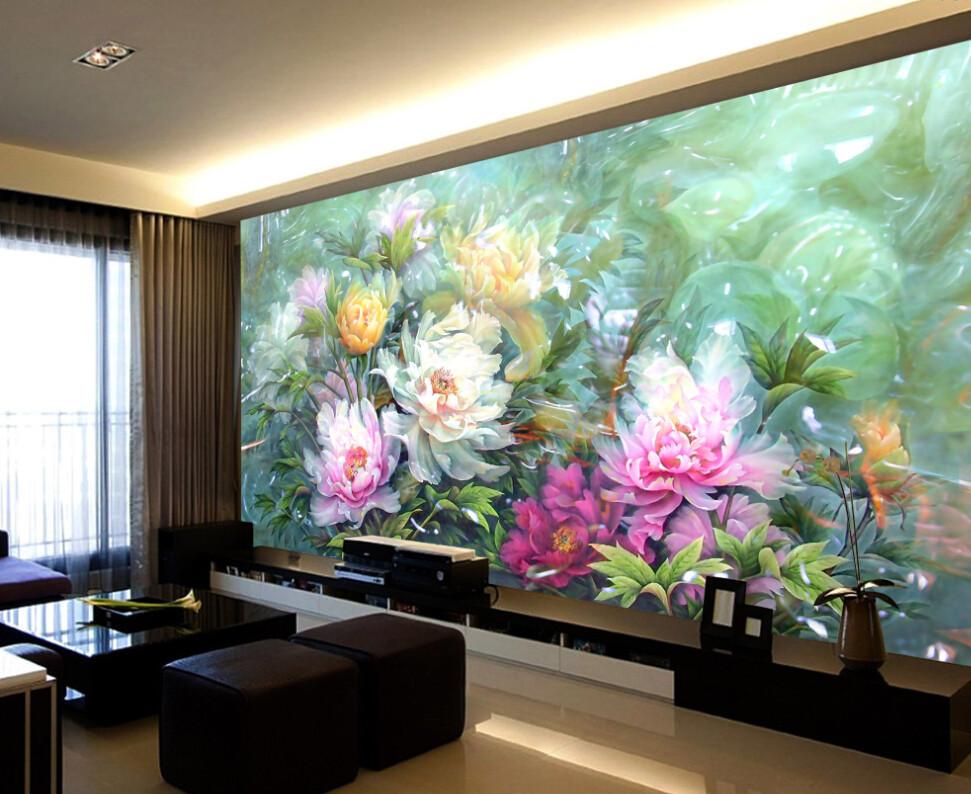 Bright Colorful Peonies Wallpaper AJ Wallpaper 2