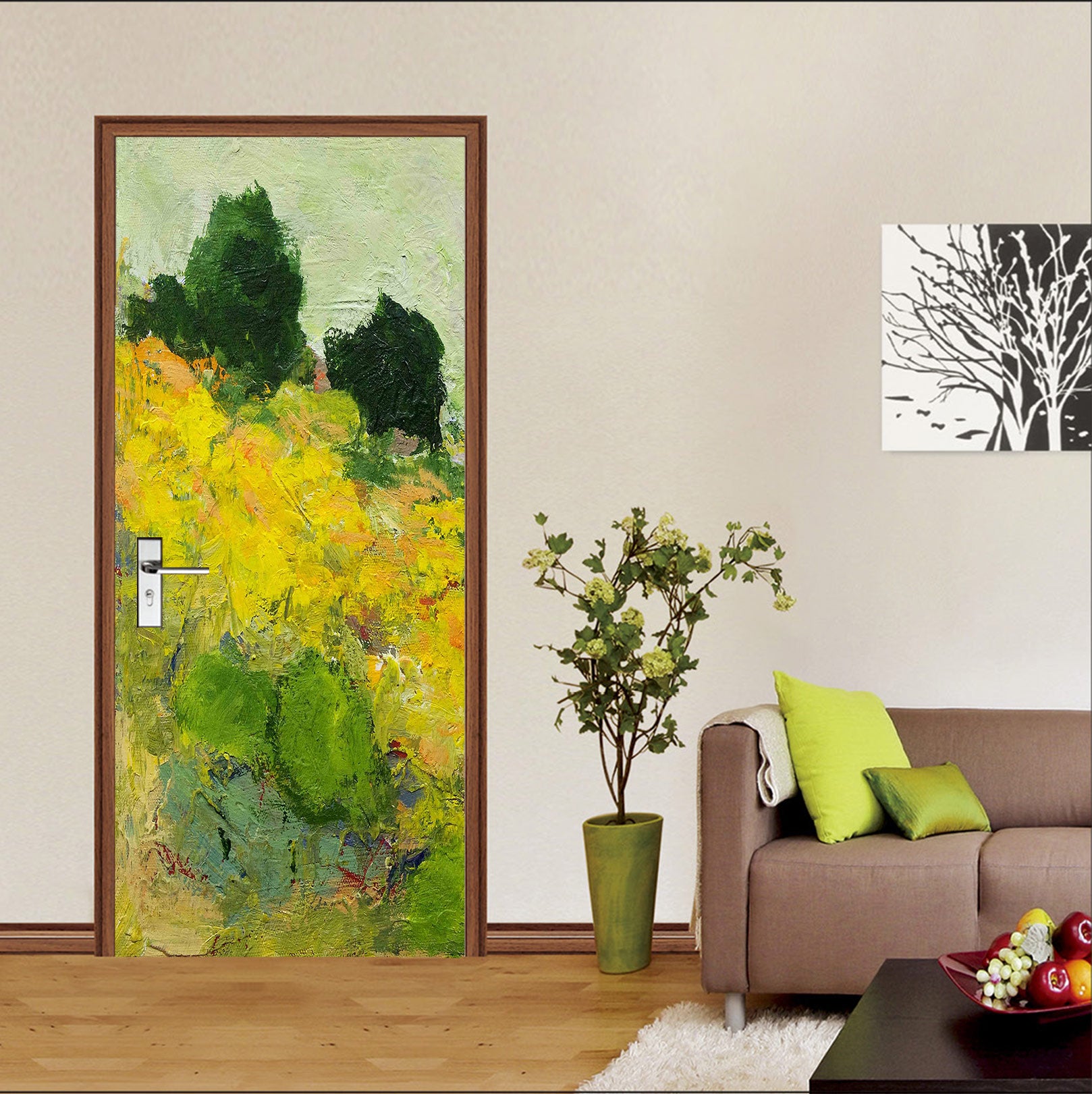 3D Grass Tree Oil Painting 93167 Allan P. Friedlander Door Mural