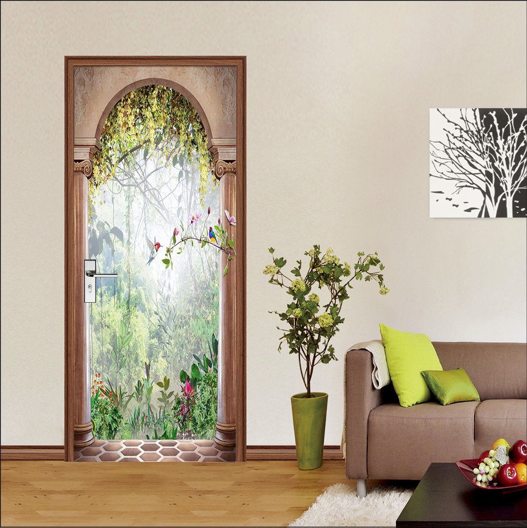 3D squid brightness plantation door mural Wallpaper AJ Wallpaper