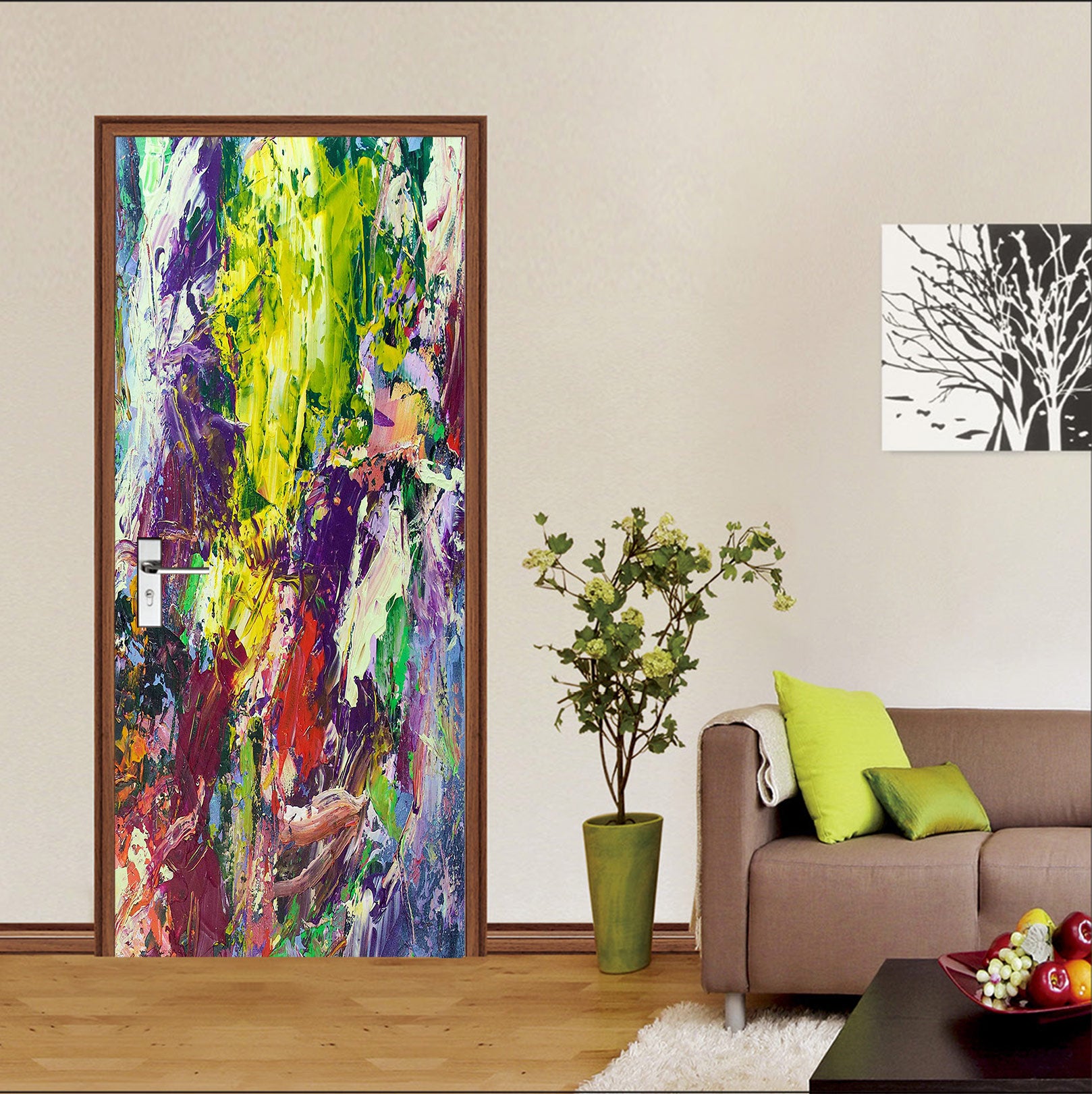 3D Colorful Paint Texture 93191 Allan P. Friedlander Door Mural