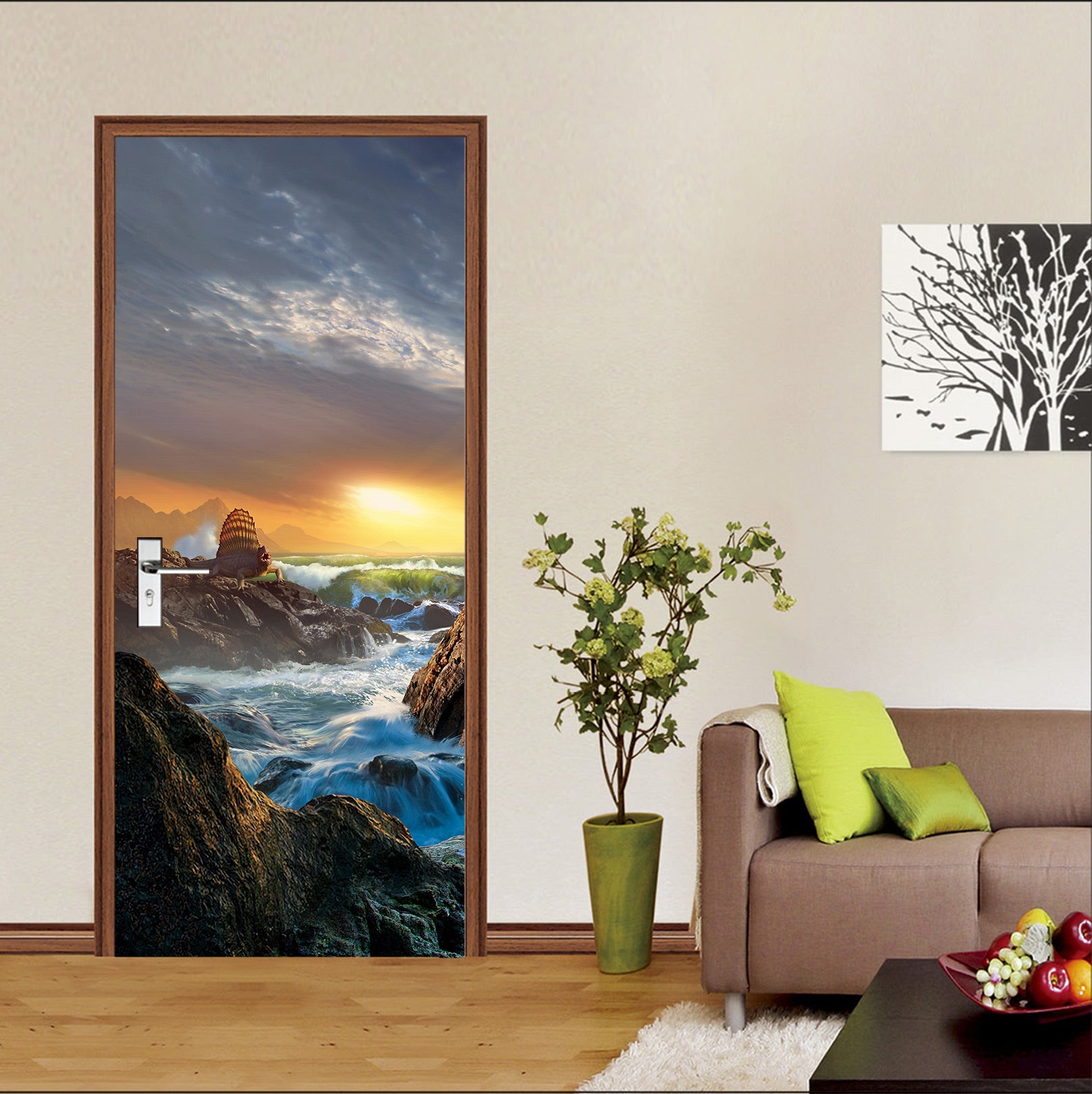 3D Reef Waves 112120 Jerry LoFaro Door Mural