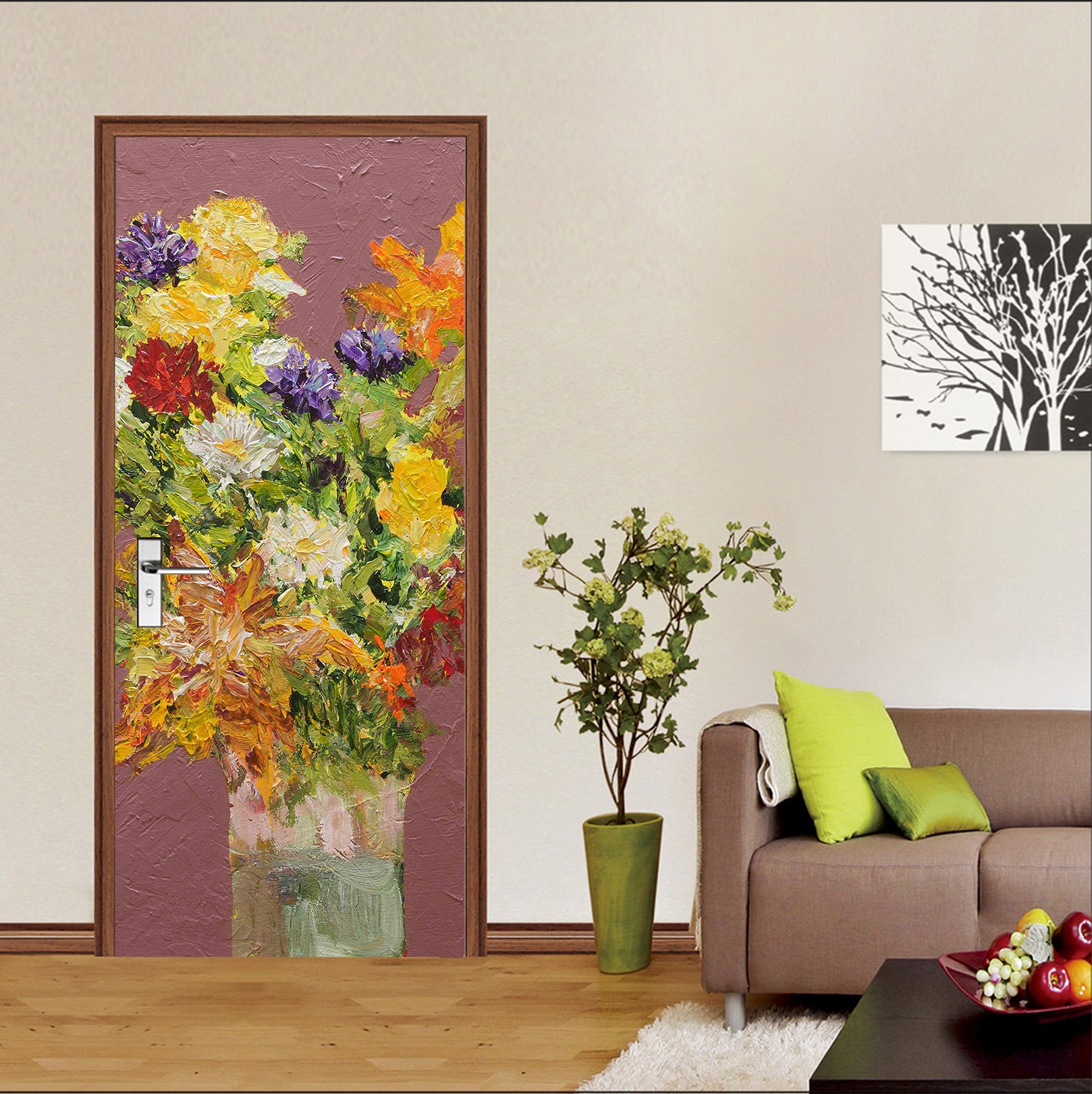 3D Flowers Vase 93135 Allan P. Friedlander Door Mural