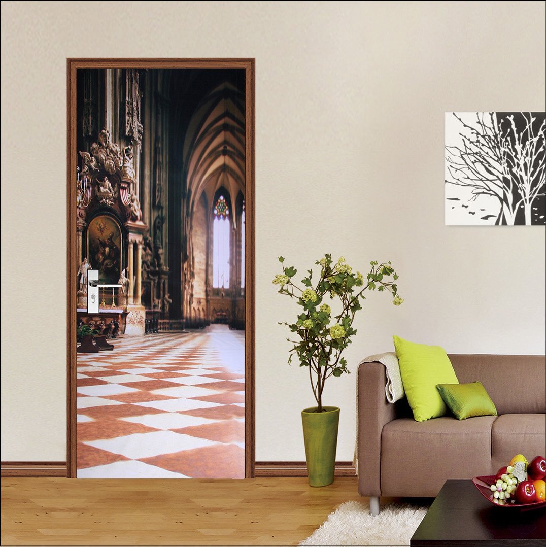 3D grand palace 78 door mural Wallpaper AJ Wallpaper