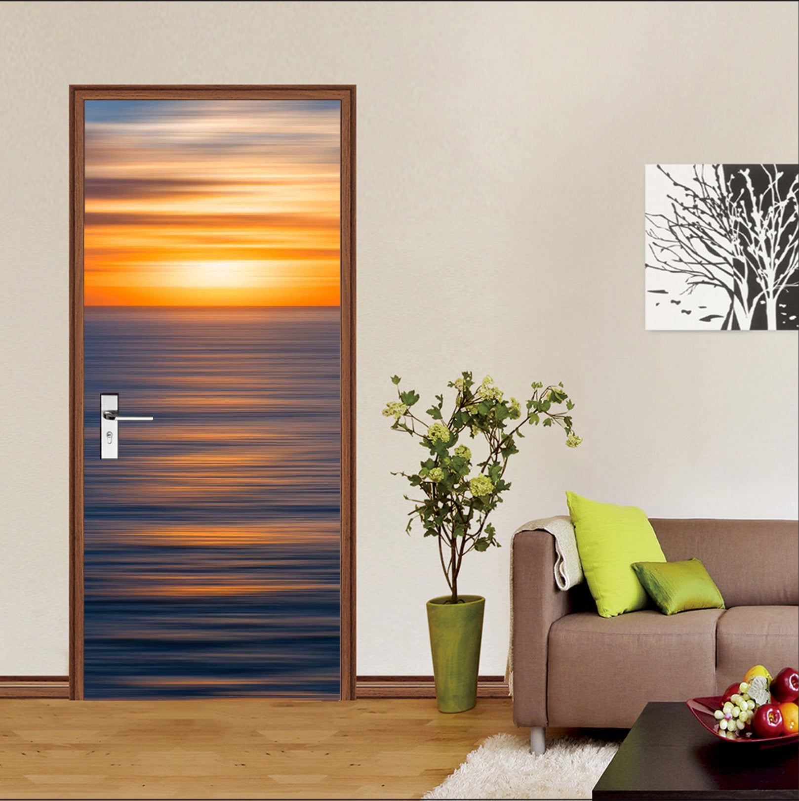3D Sea Surface Sunlight 119152 Marco Carmassi Door Mural
