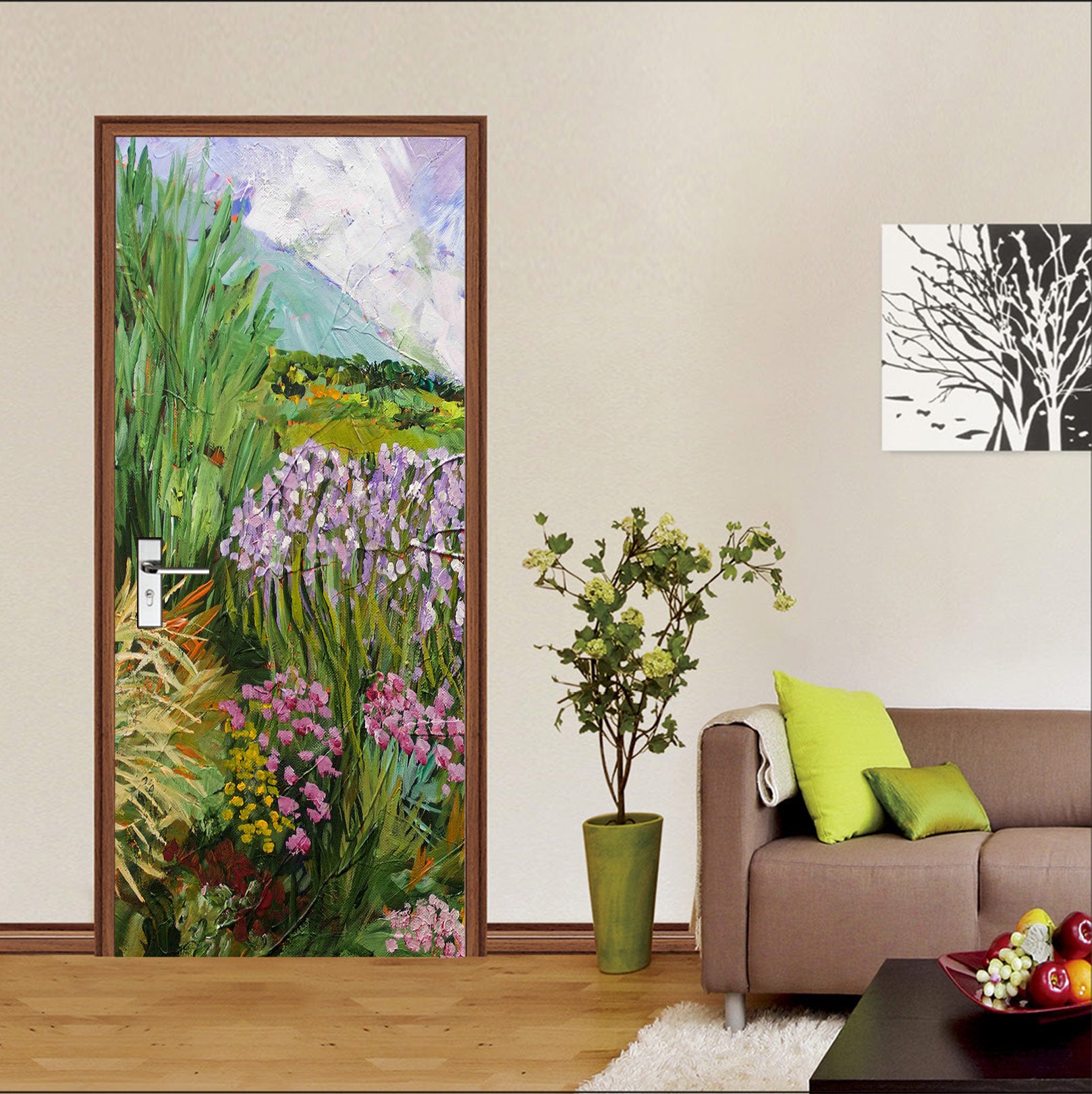 3D Flowers Grass 93195 Allan P. Friedlander Door Mural