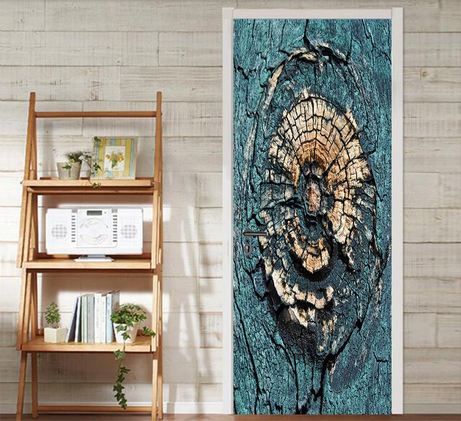 3D arboretum stump annual ring painting door mural Wallpaper AJ Wallpaper