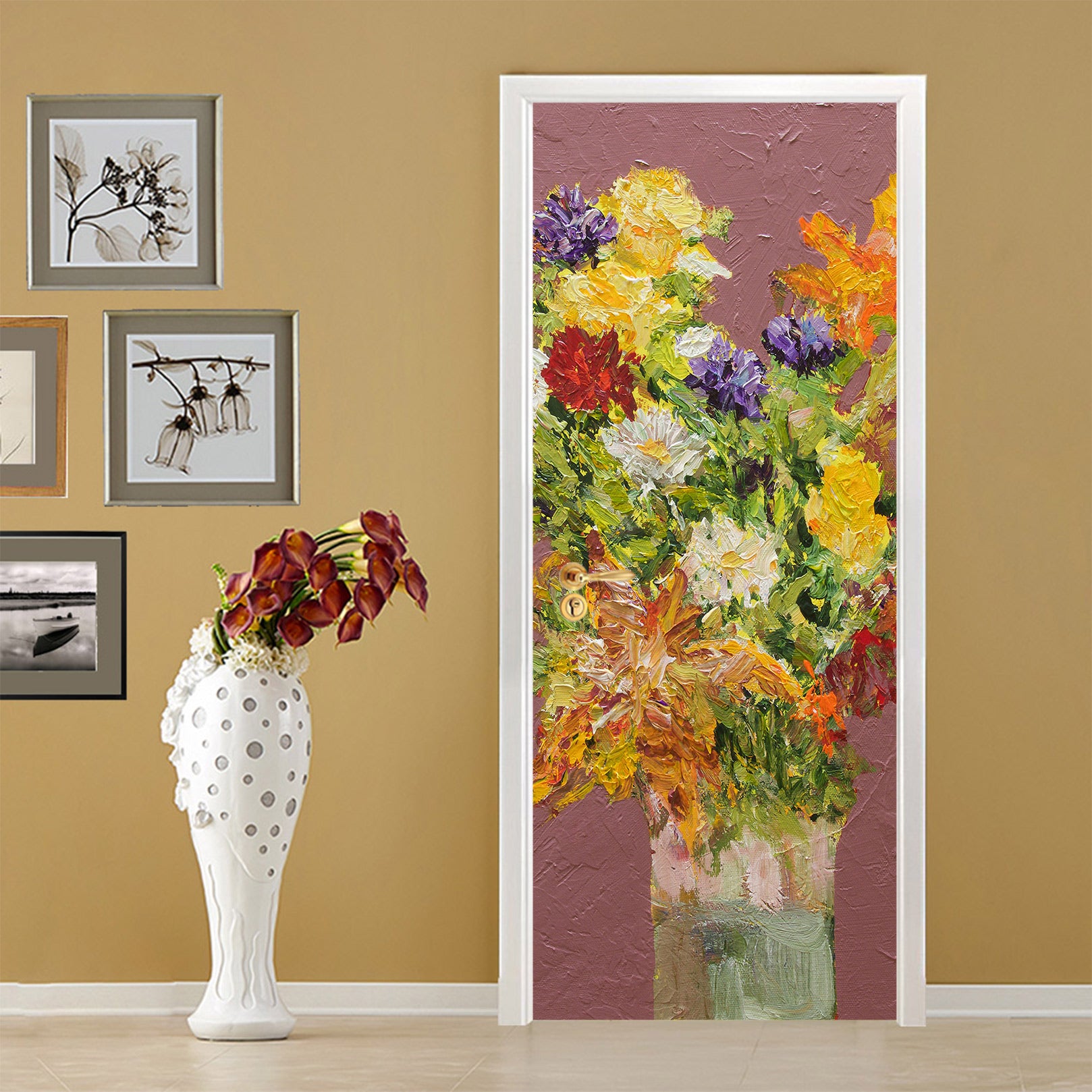 3D Flowers Vase 93135 Allan P. Friedlander Door Mural