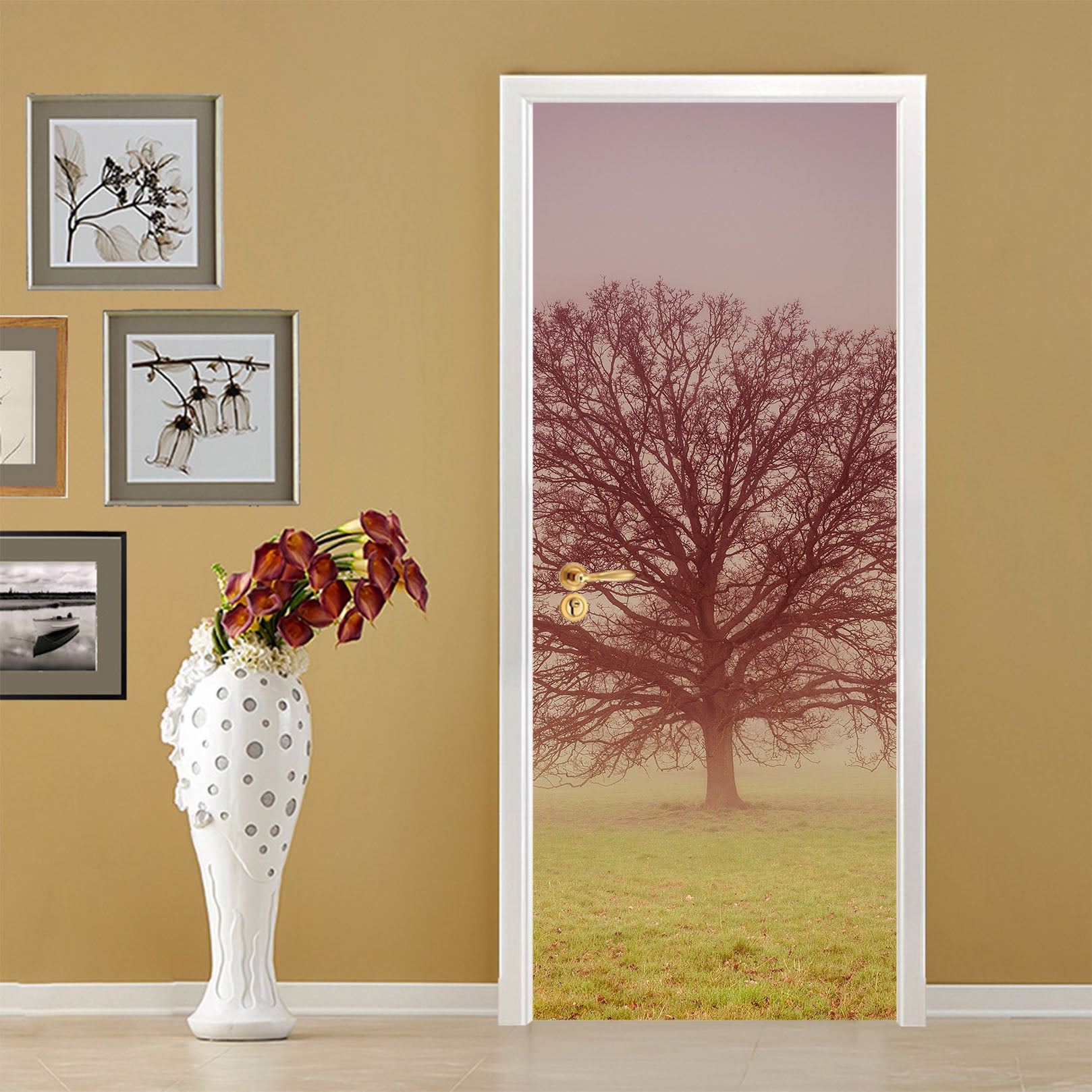 3D Lawn Trees 10688 Assaf Frank Door Mural