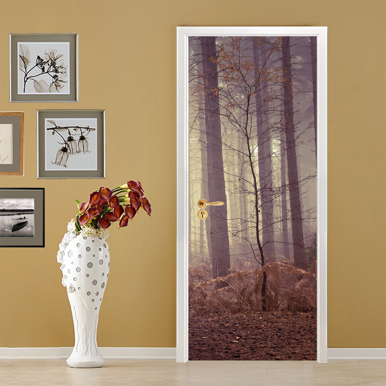 3D Fog Woods 10666 Assaf Frank Door Mural