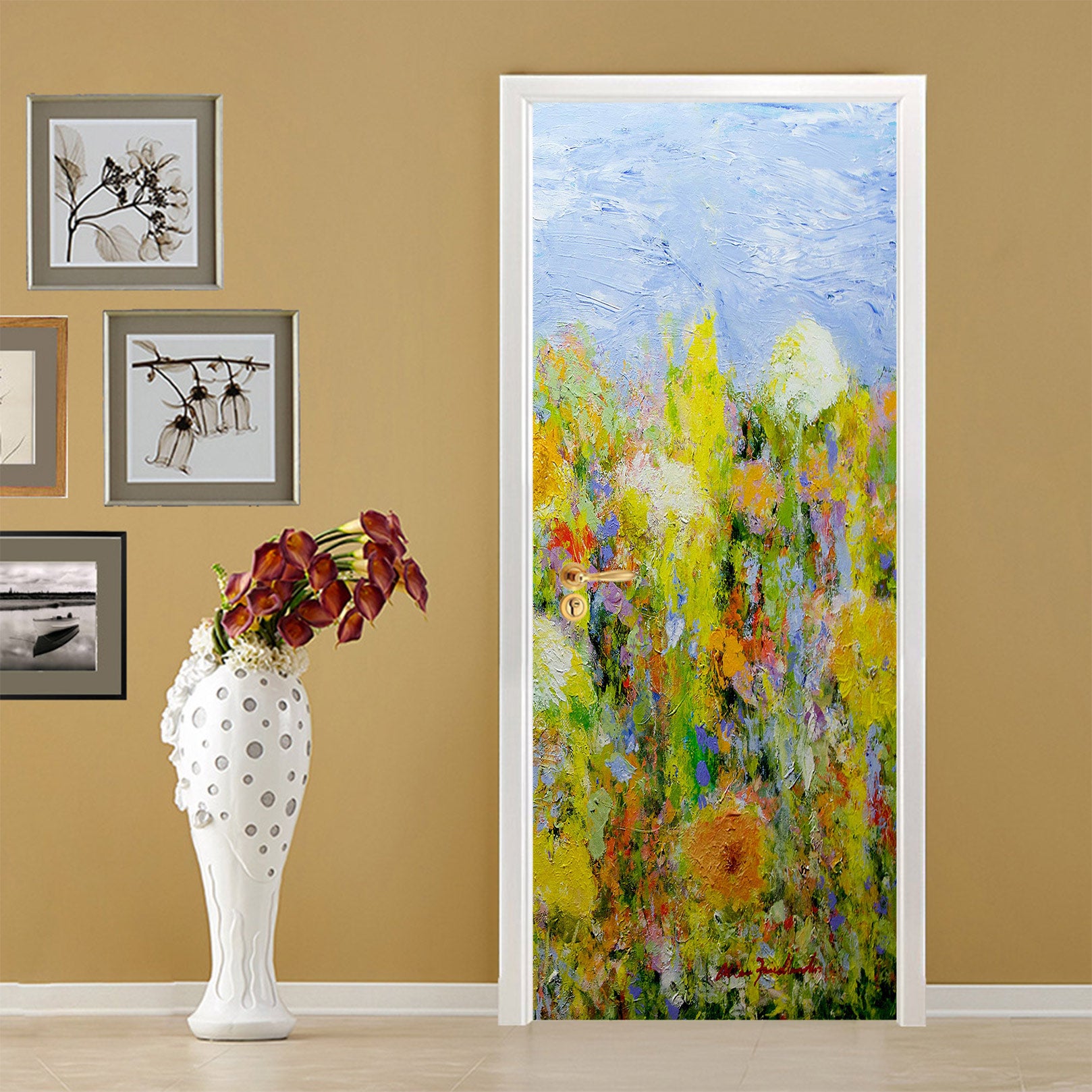 3D Painting Flower Bush 93213 Allan P. Friedlander Door Mural