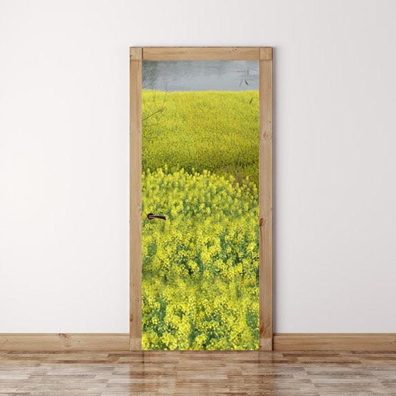 3D cole flowers flower field flower door mural Wallpaper AJ Wallpaper