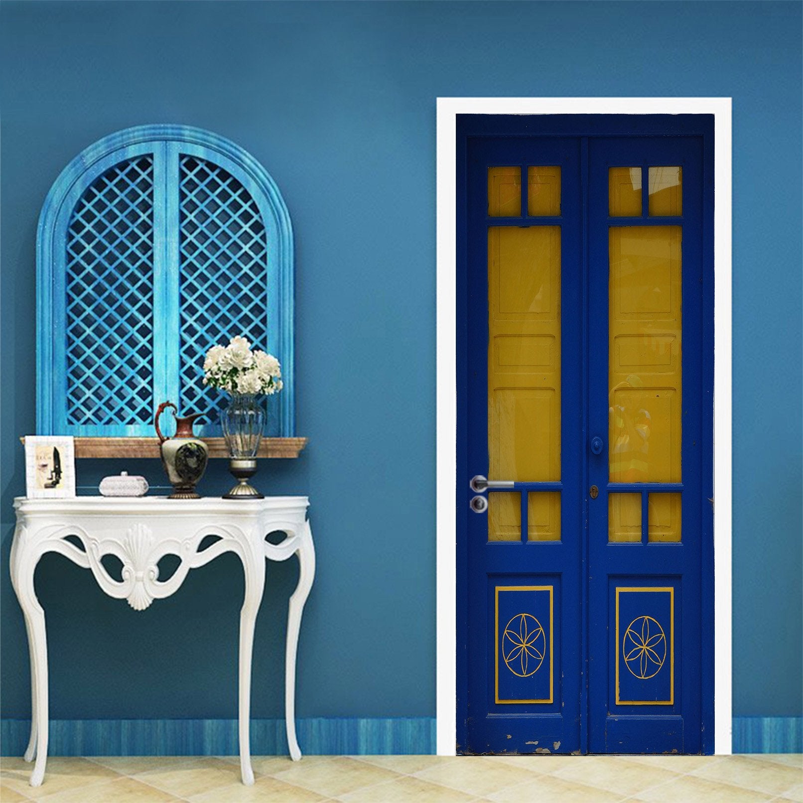 3D Double Gates 01 Door Mural Wallpaper AJ Wallpaper