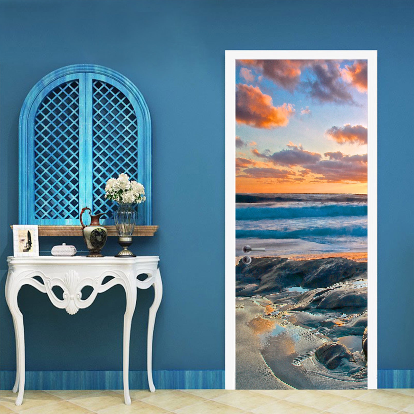 3D Waves 110220 Kathy Barefield Door Mural