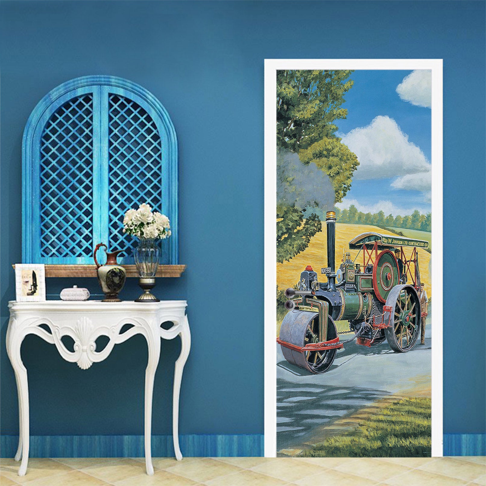 3D Wheat Field Tractor 103170 Trevor Mitchell Door Mural