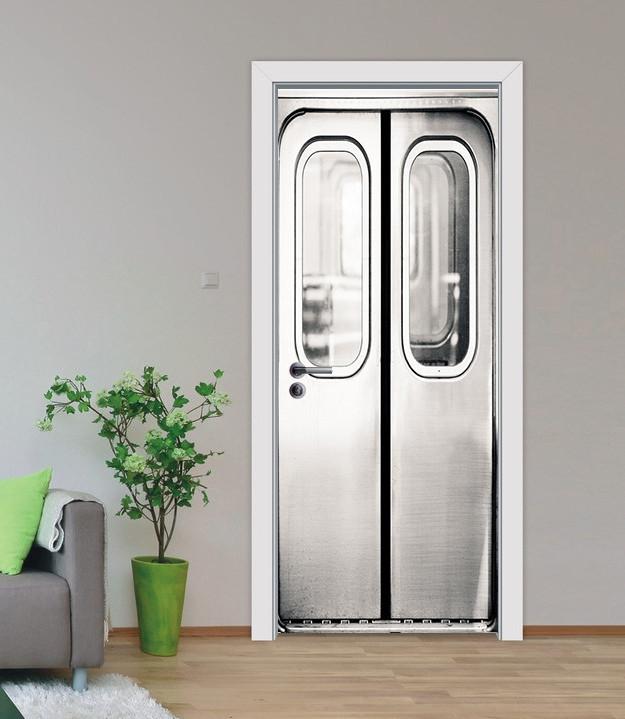 3D subway metal gate door mural Wallpaper AJ Wallpaper
