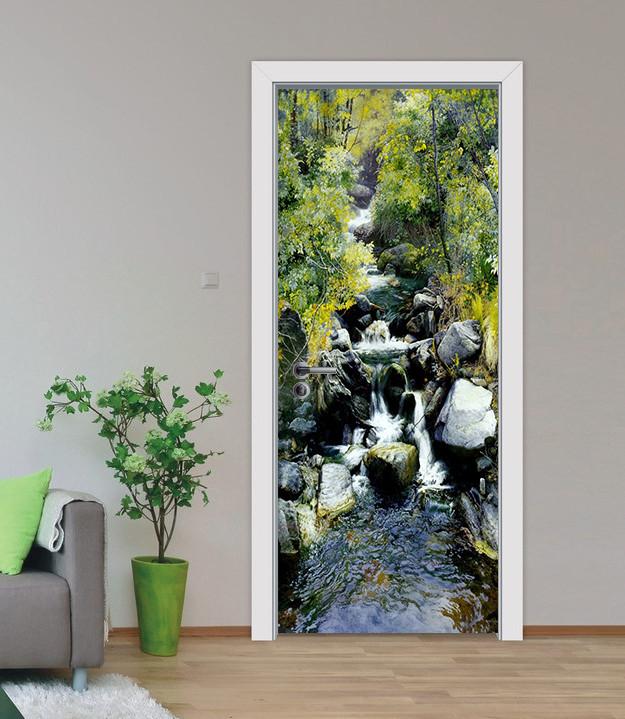 3D torrents of water door mural Wallpaper AJ Wallpaper