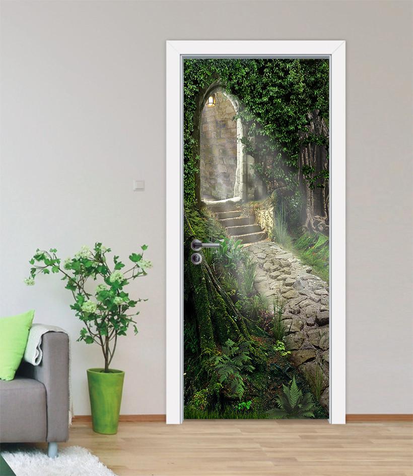 3D sunshine arc arch Ivy door mural Wallpaper AJ Wallpaper