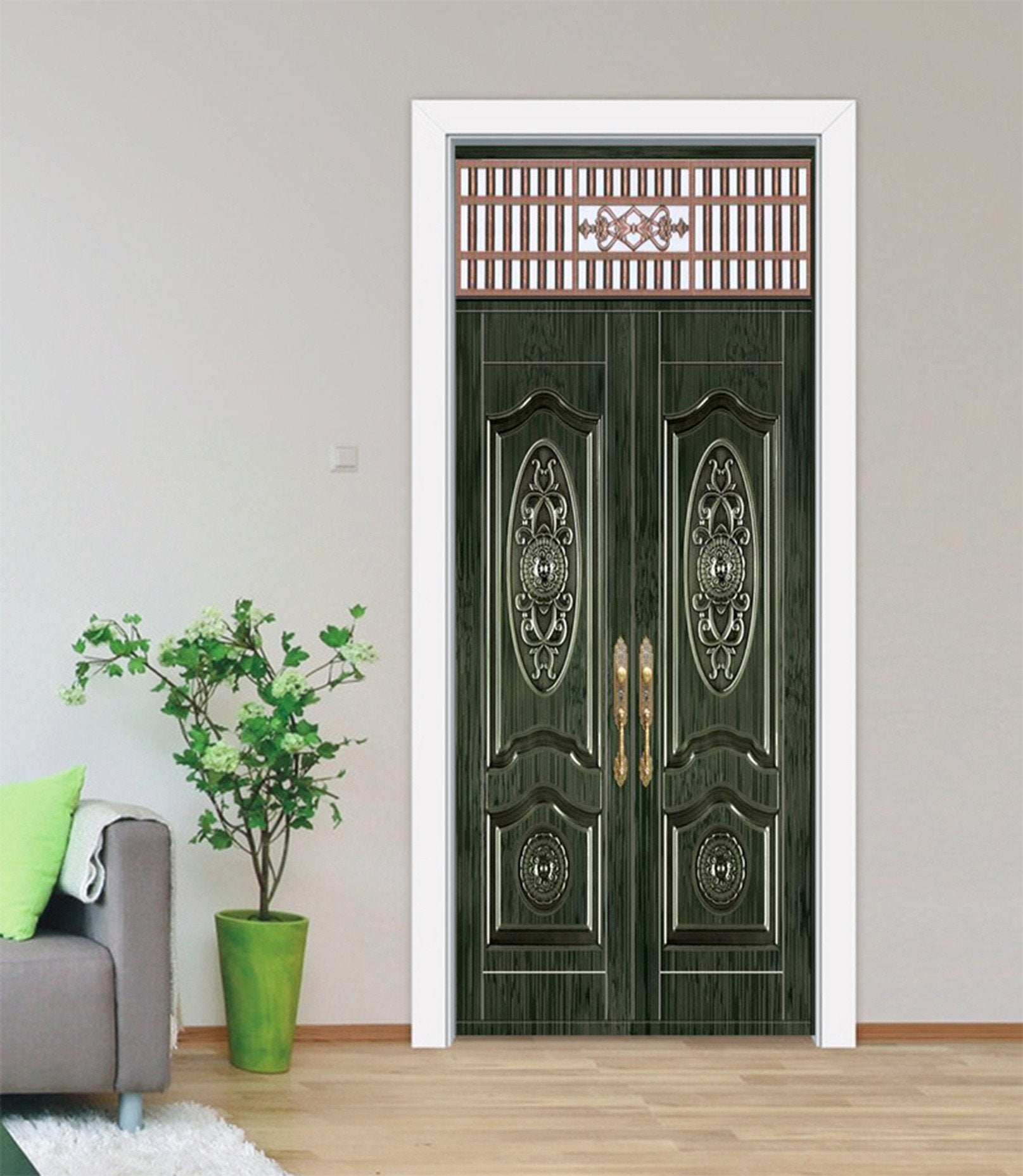 3D Double Page Gate 39 Door Mural Wallpaper AJ Wallpaper
