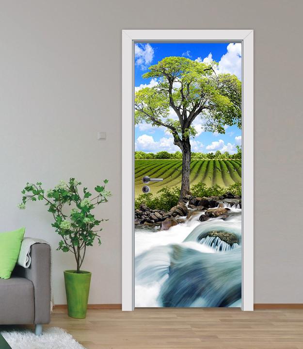 3D tree field heaven door mural Wallpaper AJ Wallpaper