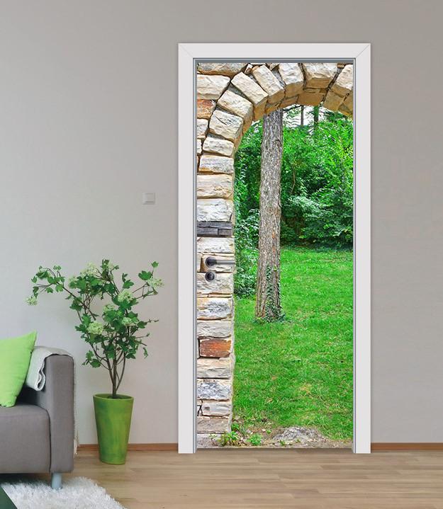 3D archway in the grass door mural Wallpaper AJ Wallpaper