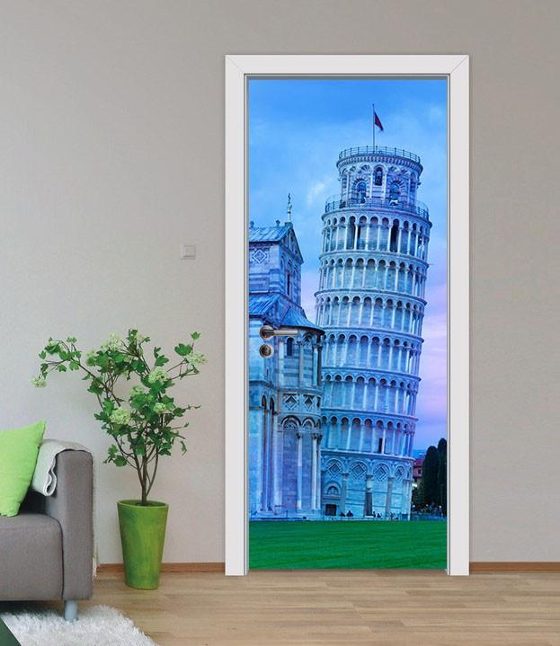 3D high-rise building door mural Wallpaper AJ Wallpaper