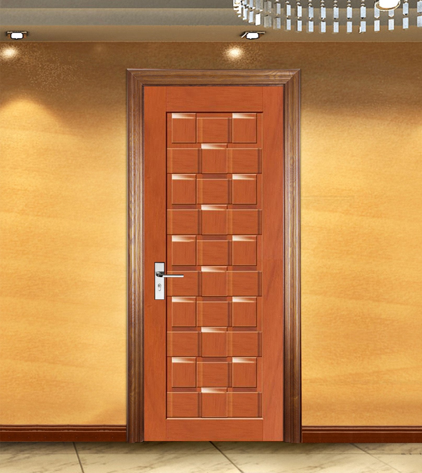 3D Squares Patterns 47 Door Mural Wallpaper AJ Wallpaper