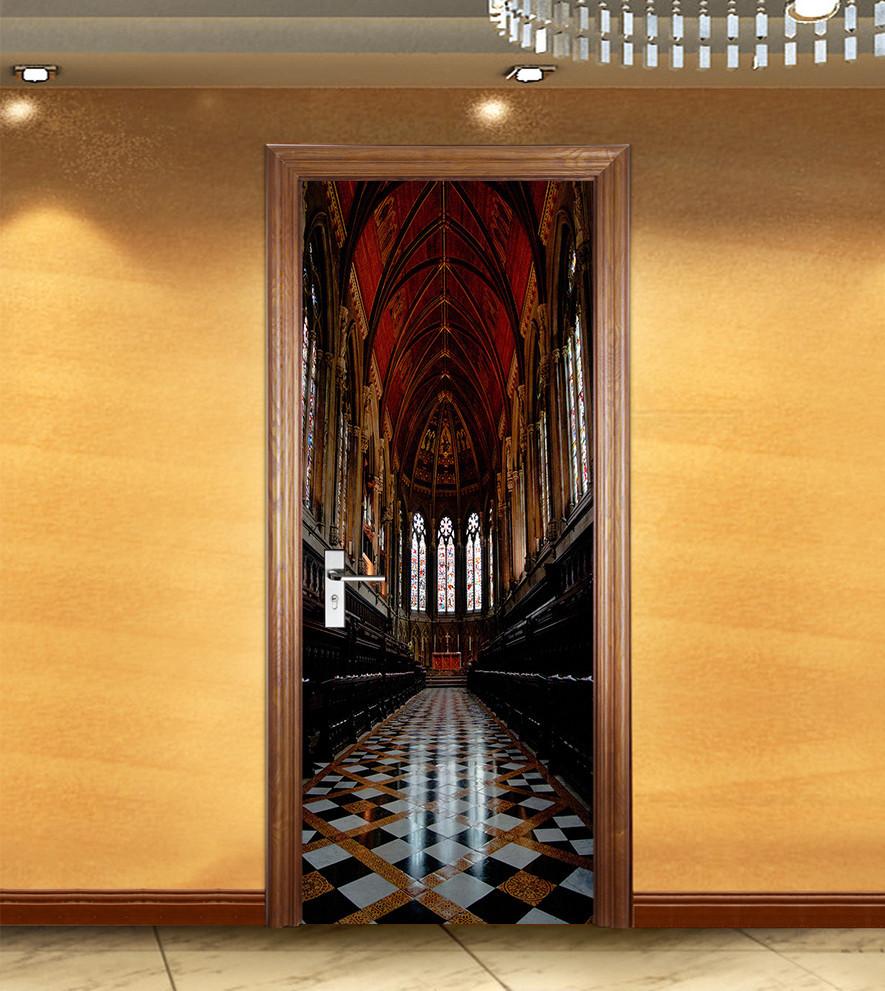 3D church sacred top door mural Wallpaper AJ Wallpaper
