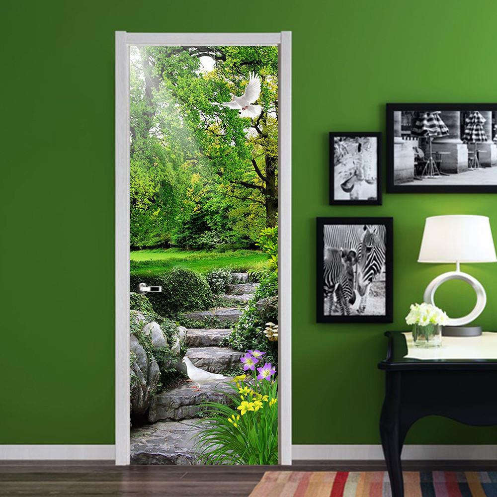 3D spring is in the air door mural Wallpaper AJ Wallpaper