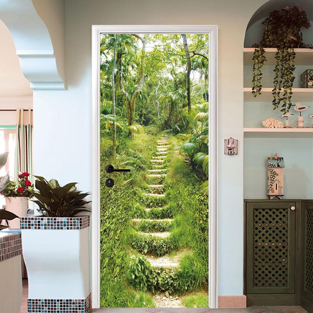 3D country trail door mural Wallpaper AJ Wallpaper