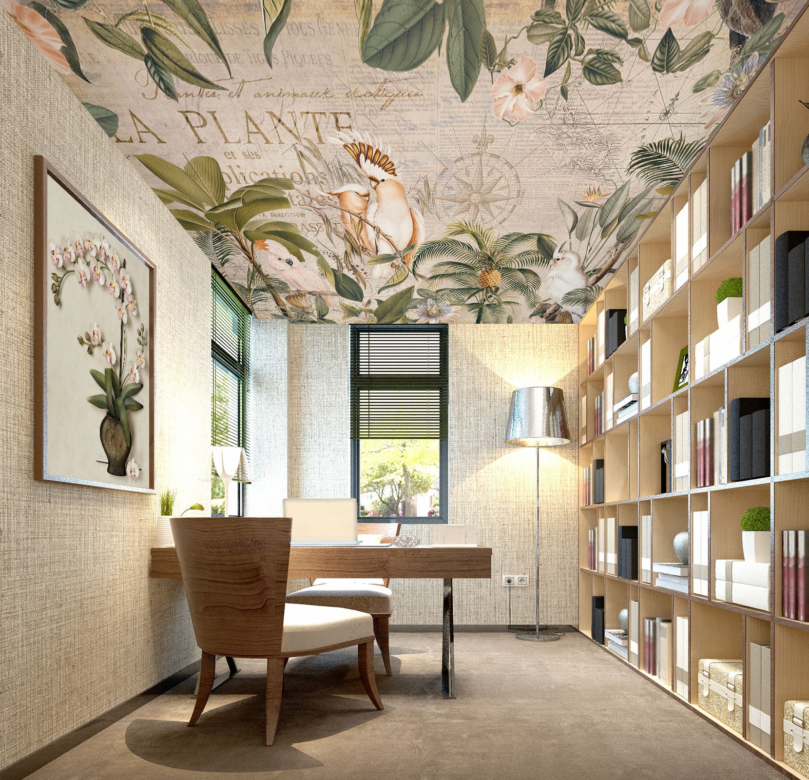 3D Vintage Tree Bird 5274 Andrea Haase Ceiling Wallpaper Murals