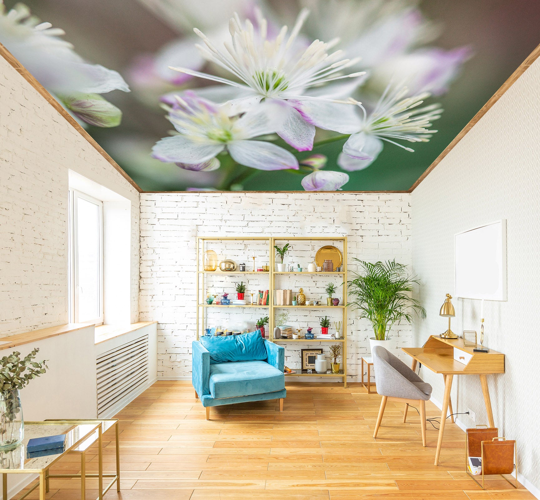 3D Beautiful Flower 2567 Assaf Frank Ceiling Wallpaper Murals