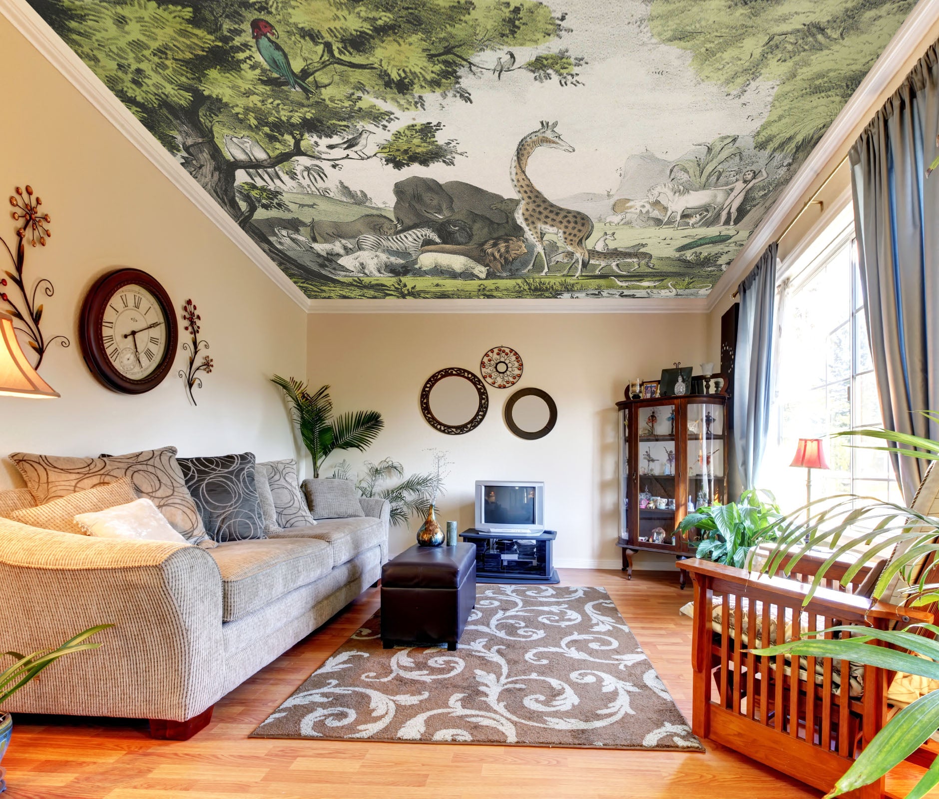 3D Giraffe Tree 961 Andrea Haase Ceiling Wallpaper Murals